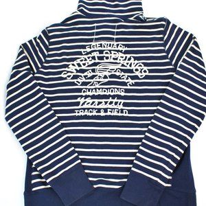 Women's Lucky Brand Full Zip Embroidered Hoodie Size XL Track & Field Sweatshirt
